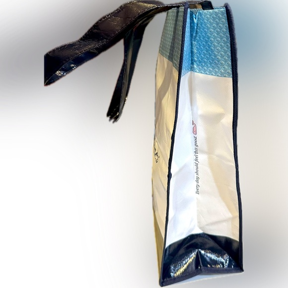 VINEYARD VINES COATED FABRIC SHOPPING BAG TOTE SACK WHALE 13”x8”x4.5” SUPER CUTE - Picture 3 of 5